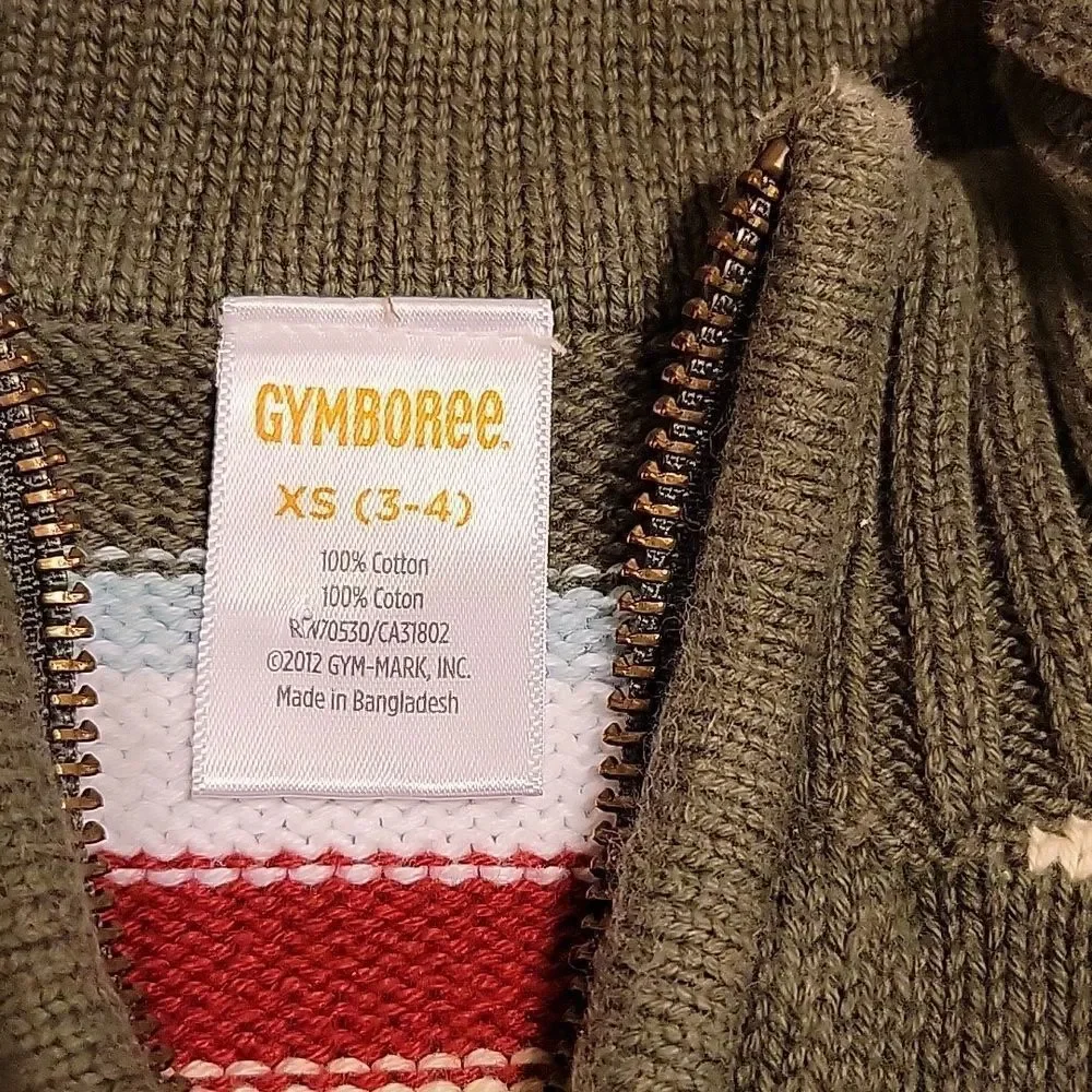 Gymboree striped sweater size XS(3/4) child  100% cotton CLEARANCE